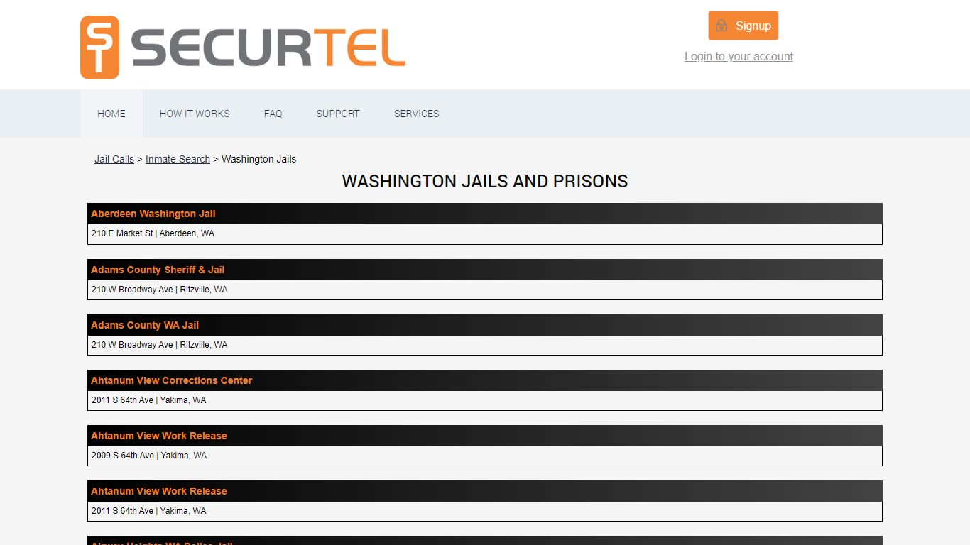 Washington Prisoner Locator | Washington Inmate Search - SecurTel